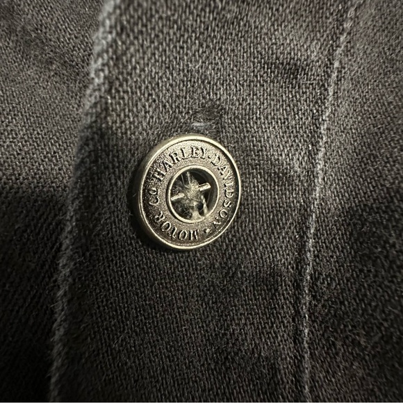 Men’s black Harley Davidson heavy weight button down shirt sz 3XL - Picture 12 of 13